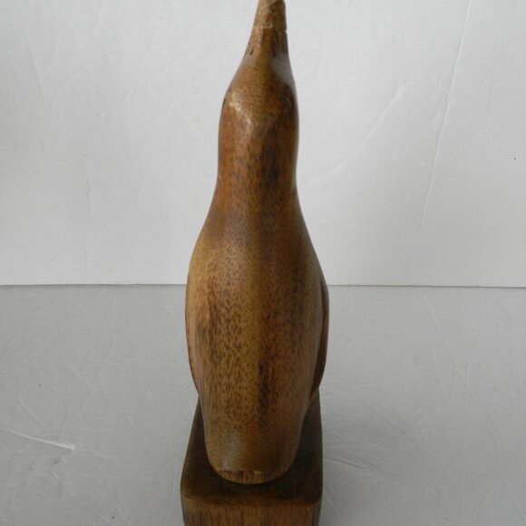 MADE IN PHILIPPINES WOOD CARVED 9.5"TALL SEAGULL BIRD COTTAGE BEACH HOUSE DECOR - Picture 2 of 7